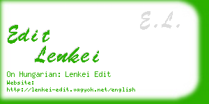 edit lenkei business card